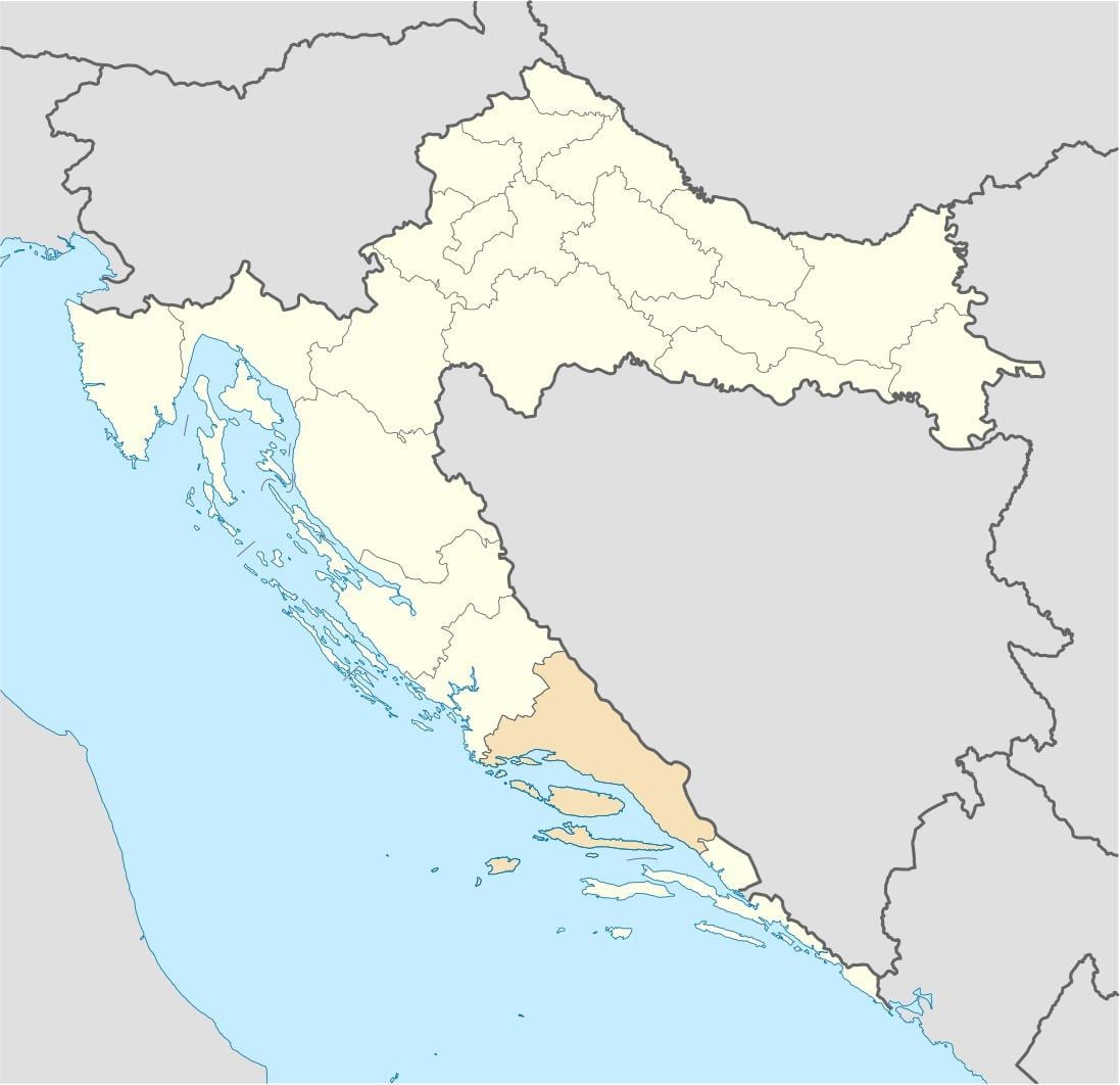 ਨਕਸ਼ਾ ਦੇ dalmatia ਕਰੋਸ਼ੀਆ