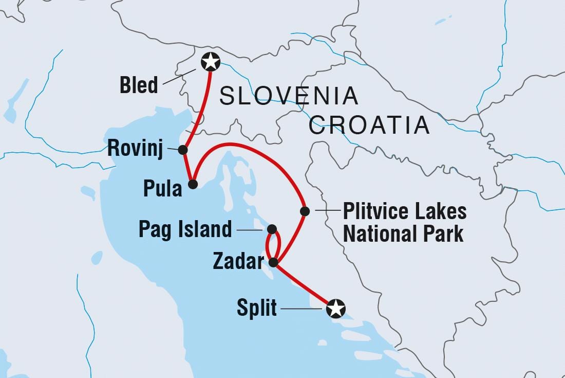 plitvice ਕਰੋਸ਼ੀਆ ਨਕਸ਼ਾ