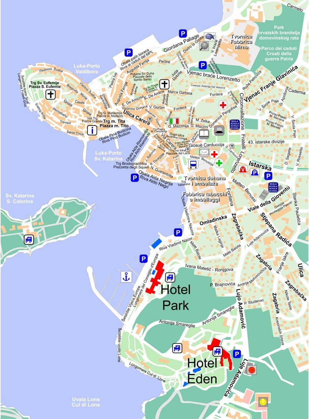 ਨਕਸ਼ਾ ਦੇ rovinj ਕਰੋਸ਼ੀਆ