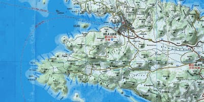 ਨਕਸ਼ਾ ਦੇ korcula ਕਰੋਸ਼ੀਆ