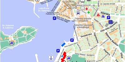 ਨਕਸ਼ਾ ਦੇ rovinj ਕਰੋਸ਼ੀਆ