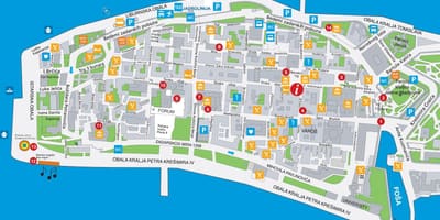 ਨਕਸ਼ਾ ਦੇ zadar, ਕਰੋਸ਼ੀਆ